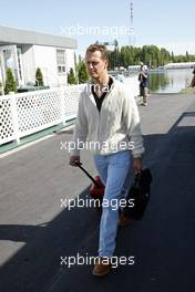 10.06.2004 Montreal, Canada, F1, Thursday, June, Michael Schumacher, GER, Ferrari arrives at the track - Formula 1 World Championship, Rd 8, Canadian Grand Prix,  Canada, CAN