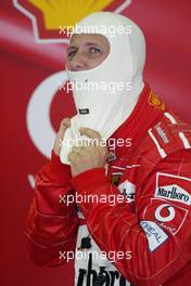 25.09.2004 Shanghai, China, F1, Saturday, September, Michael Schumacher, GER, Scuderia Ferrari Marlboro, F2004, Pitlane, Box, Garage - Formula 1 World Championship, Practice,  Rd 16, Chinese Grand Prix, CHN, China