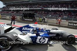 07.05.2004 Barcelona, Spain, F1, Friday, May, Juan-Pablo Montoya, COL, Juan Pablo, BMW WilliamsF1 Team, FW26, Action, Track - Formula 1 World Championship, Rd 5, Marlboro Spanish Grand Prix,  ESP