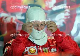 07.05.2004 Barcelona, Spain, F1, Friday, May, Michael Schumacher, GER, Scuderia Ferrari Marlboro, F2004, Pitlane, Box, Garage - Formula 1 World Championship, Rd 5, Marlboro Spanish Grand Prix,  ESP
