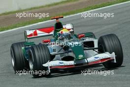 07.05.2004 Barcelona, Spain, F1, Friday, May, Mark Webber, AUS, Jaguar Racing, R5, Action, Track - Formula 1 World Championship, Rd 5, Marlboro Spanish Grand Prix,  ESP