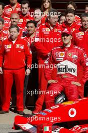 07.05.2004 Barcelona, Spain, F1, Friday, May, Michael Schumacher, GER, Ferrari 200th grand prix. Ross Brawn, GBR, Ferrari, Technical Director and Jean Todt, FRA, Ferrari, Teamchief, General Manager, GES. - Formula 1 World Championship, Rd 5, Marlboro Spanish Grand Prix,  ESP