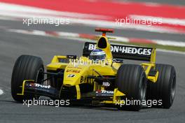 07.05.2004 Barcelona, Spain, F1, Friday, May, Nick Heidfeld, GER, Jordan Ford, EJ14, Action, Track - Formula 1 World Championship, Rd 5, Marlboro Spanish Grand Prix,  ESP