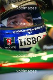 07.05.2004 Barcelona, Spain, F1, Friday, May, Mark Webber, AUS, Jaguar Racing, R5, Pitlane, Box, Garage - Formula 1 World Championship, Rd 5, Marlboro Spanish Grand Prix,  ESP