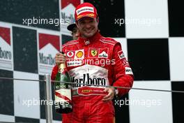 09.05.2004 Barcelona, Spain, F1, Sunday, May, Rubens Barrichello, BRA, Ferrari - Formula 1 World Championship, Rd 5, Marlboro Spanish Grand Prix Podium,  ESP