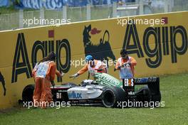 09.05.2004 Barcelona, Spain, F1, Sunday, May, Gianmaria Bruni, ITA,  Minardi retired from the race - Formula 1 World Championship, Rd 5, Marlboro Spanish Grand Prix Race, ESP