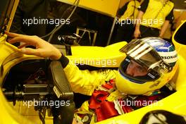 08.05.2004 Barcelona, Spain, F1, Saturday, May, Nick Heidfeld, GER, Jordan Ford, EJ14, Pitlane, Box, Garage - Formula 1 World Championship, Rd 5, Marlboro Spanish Grand Prix Qualifying,  ESP