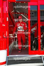 08.05.2004 Barcelona, Spain, F1, Saturday, May, Michael Schumacher, GER, Ferrari, Portrait - Formula 1 World Championship, Rd 5, Marlboro Spanish Grand Prix Qualifying,  ESP