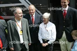 09.05.2004 Barcelona, Spain, F1, Sunday, May, King Carlos of Spain with Bernie Ecclestone, GBR - Formula 1 World Championship, Rd 5, Marlboro Spanish Grand Prix,  ESP