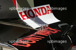 06.05.2004 Barcelona, Spain, F1, Thursday, May, Feature, Honda / BAR - - on the spare car - DONT WALK - Formula 1 World Championship, Rd 5, Marlboro Spanish Grand Prix, ESP