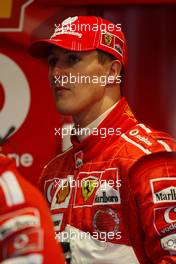 28.05.2004 Nuerburg, Germany F1, Friday, May, Michael Schumacher, GER, Scuderia Ferrari Marlboro, F2004, Pitlane, Box, Garage - Formula 1 World Championship, Rd 7, European Grand Prix, practice,  Nürburgring, Nürburg, GER