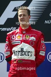 30.05.2004 Nuerburg, Germany F1, Sunday, May, Michael Schumacher, GER, Ferrari - Formula 1 World Championship, Rd 7, European Grand Prix, Podium, Nürburgring, Nürburg, GER