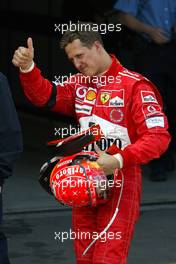 30.05.2004 Nuerburg, Germany F1, Sunday, May, Michael Schumacher, GER, Ferrari - Formula 1 World Championship, Rd 7, European Grand Prix, Podium, Nürburgring, Nürburg, GER