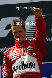 30.05.2004 Nuerburg, Germany F1, Sunday, May, Michael Schumacher, GER, Ferrari - Formula 1 World Championship, Rd 7, European Grand Prix, Podium, Nürburgring, Nürburg, GER