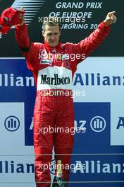 30.05.2004 Nuerburg, Germany F1, Sunday, May, Michael Schumacher, GER, Ferrari - Formula 1 World Championship, Rd 7, European Grand Prix, Podium, Nürburgring, Nürburg, GER