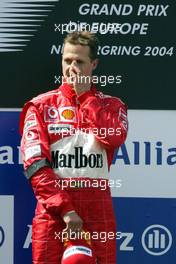 30.05.2004 Nuerburg, Germany F1, Sunday, May, Michael Schumacher, GER, Ferrari - Formula 1 World Championship, Rd 7, European Grand Prix, Podium, Nürburgring, Nürburg, GER