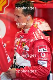 29.05.2004 Nuerburg, Germany F1, Saturday, May, Michael Schumacher, GER, Scuderia Ferrari Marlboro, F2004, Pitlane, Box, Garage - Formula 1 World Championship, Rd 7, European Grand Prix, Practice, Nürburgring, Nürburg, GER