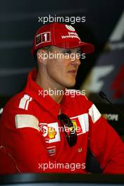 27.05.2004 Nuerburg, Germany F1, Thursday, May, Michael Schumacher, GER, Ferrari - Formula 1 World Championship, Rd 7, European Grand Prix, Official FIA Press Conference,  Nürburgring, Nürburg, GER