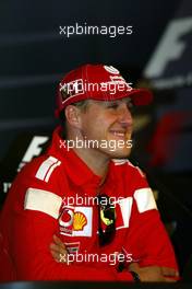 27.05.2004 Nuerburg, Germany F1, Thursday, May, Michael Schumacher, GER, Ferrari  - Formula 1 World Championship, Rd 7, European Grand Prix, Official FIA Press Conference,  Nürburgring, Nürburg, GER