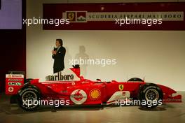 26.01.2004 Maranello, Italy, Season 2004 Car Launch of Scuderia Ferrari Marlboro, Luca di Montezemolo, ITA, Ferrari, Präsident, Chairman & Managing Director, Portrait, Ferrari present the new Ferrari F2004 at the Vecchia Meccanica building, Ferrari factory, Italien, Präsentation