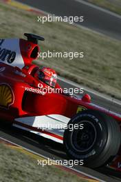 30.01.2004 Fiorano, Italy, First rollout of the new Ferrari F2004, Michael Schumacher, GER, Scuderia Ferrari Marlboro, Strecke, Track, Ferrari test track, Maranello, Mugello, Italien