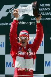 04.07.2004 Magny Cours, France, F1, Sunday, July, Michael Schumacher, GER, Ferrari - Formula 1 World Championship, Podium, Rd 10, Grand Prix de France, Circuit Nevers, FRA