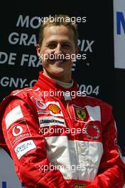 04.07.2004 Magny Cours, France, F1, Sunday, July, Michael Schumacher, GER, Ferrari - Formula 1 World Championship, Podium, Rd 10, Grand Prix de France, Circuit Nevers, FRA