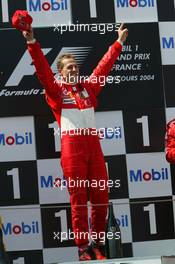 04.07.2004 Magny Cours, France, F1, Sunday, July, Michael Schumacher, GER, Ferrari - Formula 1 World Championship, Podium, Rd 10, Grand Prix de France, Circuit Nevers, FRA