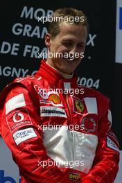 04.07.2004 Magny Cours, France, F1, Sunday, July, Michael Schumacher, GER, Ferrari - Formula 1 World Championship, Podium, Rd 10, Grand Prix de France, Circuit Nevers, FRA