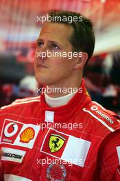 03.07.2004 Magny Cours, France, F1, Saturday, July, Michael Schumacher, GER, Scuderia Ferrari Marlboro, F2004, Pitlane, Box, Garage - Formula 1 World Championship, practice,  Rd 10, Grand Prix de France, Circuit Nevers, FRA