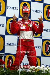 11.07.2004 Silverstone, England, F1, Sunday, July, Michael Schumacher, GER, Ferrari - Formula 1 World Championship, Rd 11, British Grand Prix, Podium, Silverstone, GBR