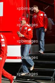 10.07.2004 Silverstone, England, F1, Saturday, July, Michael Schumacher, GER, Ferrari and Rubens Barrichello, BRA, Ferrari - Formula 1 World Championship, Rd 11, British Grand Prix, Silverstone, GBR