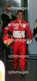 10.07.2004 Silverstone, England, F1, Saturday, July, after his lap, Michael Schumacher, GER, Ferrari, in the box of FIA - Formula 1 World Championship, Rd 11, British Grand Prix, Qualifying, Silverstone, GBR