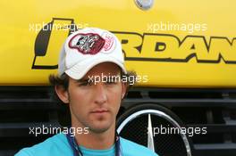 23.07.2004 Hockenheim, Germany,  F1, Friday, Sven Heidfeld (GER), Portrait, visiting his brother at Jordan - Formula 1 World Championship, Rd 12, Grosser Mobil 1 Preis von Deutschland, GER, Hockenheimring Baden-Württemberg