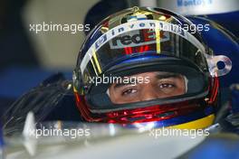 23.07.2004 Hockenheim, Germany, F1, Friday, July, Juan-Pablo Montoya, COL, Juan Pablo, BMW WilliamsF1 Team, FW26, Pitlane, Box, Garage - Formula 1 World Championship, Rd 12, Practice, Grosser Mobil 1 Preis von Deutschland, GER, Hockenheimring Baden-Württemberg