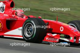 23.07.2004 Hockenheim, Germany,  F1, Friday, Michael Schumacher (GER), Scuderia Ferrari Marlboro F2004 - Formula 1 World Championship, Rd 12, Grosser Mobil 1 Preis von Deutschland, GER, Hockenheimring Baden-Württemberg