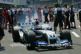 23.07.2004 Hockenheim, Germany, F1, Friday, July, Juan-Pablo Montoya, COL, Juan Pablo, BMW WilliamsF1 Team, FW26, Action, Track  - Formula 1 World Championship, Rd 12, Grosser Mobil 1 Preis von Deutschland, GER, Hockenheimring Baden-Württemberg