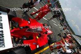 23.07.2004 Hockenheim, Germany, F1, Friday, July, Michael Schumacher, GER, Ferrari - Formula 1 World Championship, Rd 12, Practice, Grosser Mobil 1 Preis von Deutschland, GER, Hockenheimring Baden-Württemberg