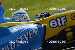 23.07.2004 Hockenheim, Germany, F1, Friday, July, Jarno Trulli, ITA, Mild Seven Renault F1 Team, R24, Action, Track - Formula 1 World Championship, Rd 12, Practice, Grosser Mobil 1 Preis von Deutschland, GER, Hockenheimring Baden-Württemberg