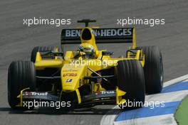 23.07.2004 Hockenheim, Germany, F1, Friday, July, Giorgio Pantano, ITA, Jordan, EJ14, Action, Track - Formula 1 World Championship, Rd 12, Practice, Grosser Mobil 1 Preis von Deutschland, GER, Hockenheimring Baden-Württemberg