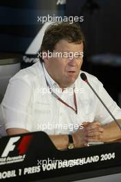 23.07.2004 Hockenheim, Germany, F1, Friday, July, Norbert Haug, GER, Mercedes, Motorsport chief - Formula 1 World Championship, Rd 12, Official FIA Press Conference, Grosser Mobil 1 Preis von Deutschland, GER, Hockenheimring Baden-Württemberg