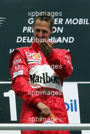 25.07.2004 Hockenheim, Germany, F1, Sunday. July, Michael Schumacher, GER, Ferrari - Formula 1 World Championship, Rd 12, Podium, Grosser Mobil 1 Preis von Deutschland, GER, Hockenheimring Baden-Württemberg