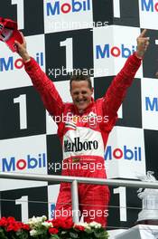 25.07.2004 Hockenheim, Germany, F1, Sunday. July, Michael Schumacher, GER, Ferrari - Formula 1 World Championship, Rd 12, Podium, Grosser Mobil 1 Preis von Deutschland, GER, Hockenheimring Baden-Württemberg