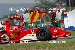 25.07.2004 Hockenheim, Germany, F1, Sunday. July, Michael Schumacher, GER, Ferrari - Formula 1 World Championship, Rd 12, Podium, Grosser Mobil 1 Preis von Deutschland, GER, Hockenheimring Baden-Württemberg