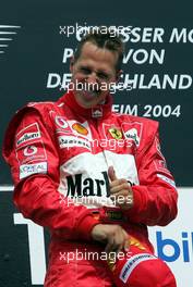 25.07.2004 Hockenheim, Germany, F1, Sunday. July, Michael Schumacher, GER, Ferrari - Formula 1 World Championship, Rd 12, Podium, Grosser Mobil 1 Preis von Deutschland, GER, Hockenheimring Baden-Württemberg