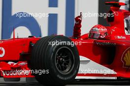 25.07.2004 Hockenheim, Germany, F1, Sunday. July, Michael Schumacher, GER, Ferrari - Formula 1 World Championship, Rd 12, Podium, Grosser Mobil 1 Preis von Deutschland, GER, Hockenheimring Baden-Württemberg