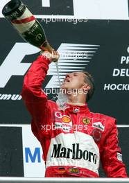 25.07.2004 Hockenheim, Germany, F1, Sunday. July, Michael Schumacher, GER, Ferrari - Formula 1 World Championship, Rd 12, Podium, Grosser Mobil 1 Preis von Deutschland, GER, Hockenheimring Baden-Württemberg