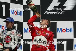 25.07.2004 Hockenheim, Germany, F1, Sunday. July, Michael Schumacher, GER, Ferrari - Formula 1 World Championship, Rd 12, Podium, Grosser Mobil 1 Preis von Deutschland, GER, Hockenheimring Baden-Württemberg