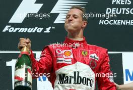 25.07.2004 Hockenheim, Germany, F1, Sunday. July, Michael Schumacher, GER, Ferrari - Formula 1 World Championship, Rd 12, Podium, Grosser Mobil 1 Preis von Deutschland, GER, Hockenheimring Baden-Württemberg