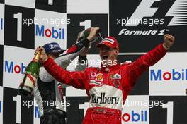 25.07.2004 Hockenheim, Germany, F1, Sunday. July, Michael Schumacher, GER, Ferrari - Formula 1 World Championship, Rd 12, Podium, Grosser Mobil 1 Preis von Deutschland, GER, Hockenheimring Baden-Württemberg